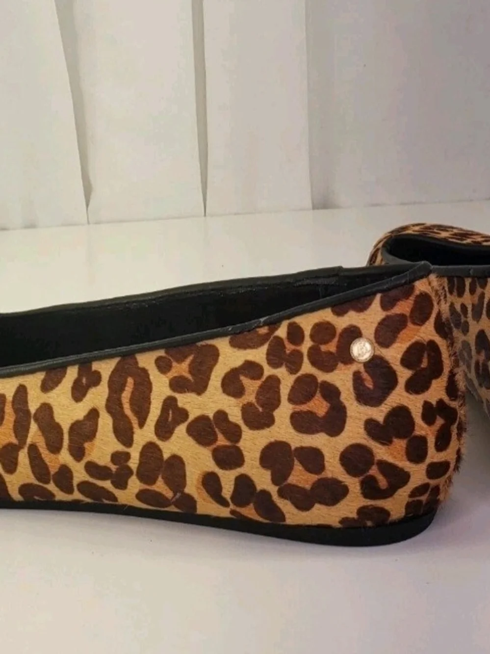 WOMEN'S BRAND NEW G.H. BASS CALFHAIR LEOPARD PRINT BALLERINA FLATS SZ.9M $89.00